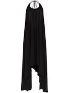 Caravana Takax Asymmetric Hem Halterneck Midi Dress - Black