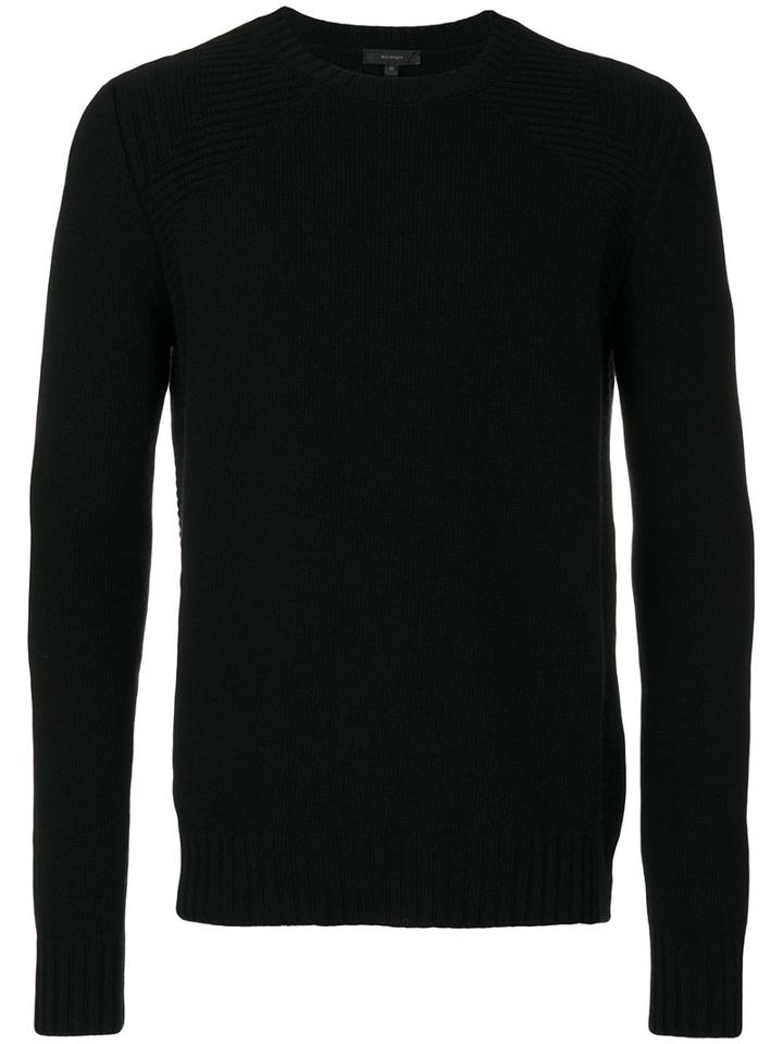 Belstaff - Stripe Detail Sweater - Men - Cashmere/virgin Wool - Xxl, Black, Cashmere/virgin Wool