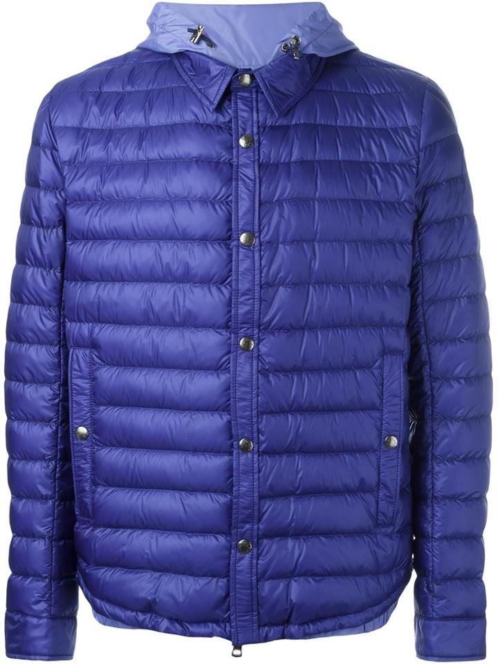 Moncler Layered Padded Jacket, Men's, Size: 4, Blue, Polyamide/feather Down