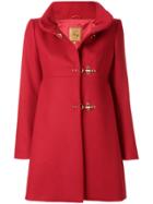 Fay Stand Up Collar Duffle Coat - Red