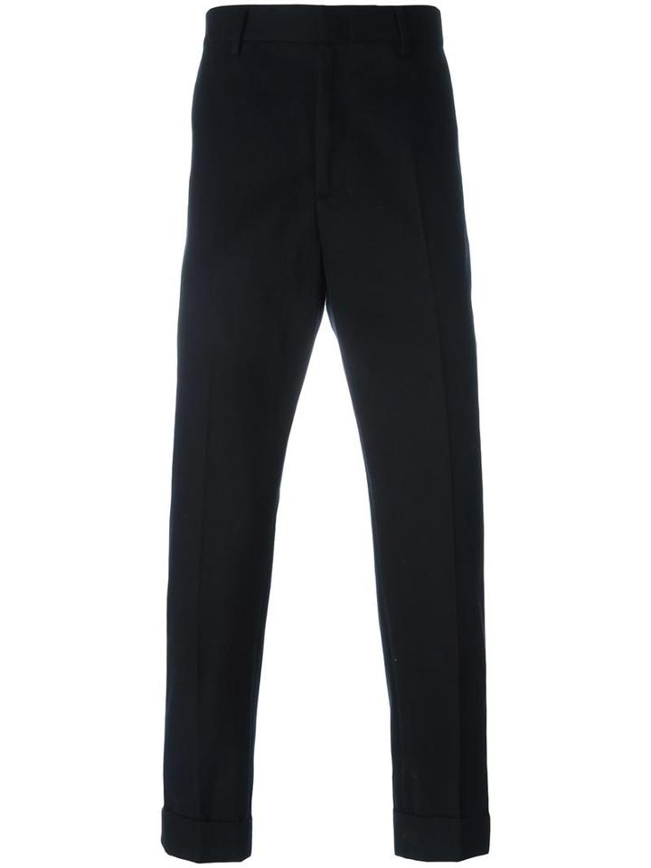 Gucci Stripe Applique Trouser, Size: 46, Blue, Cotton