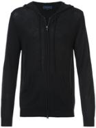 Pya Zip-up Knitted Hooded Sweater - Black