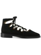 Toga Pulla Lace-up Ballerinas - Black