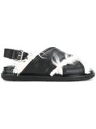 Marni Crossover Strap Sandals - Black