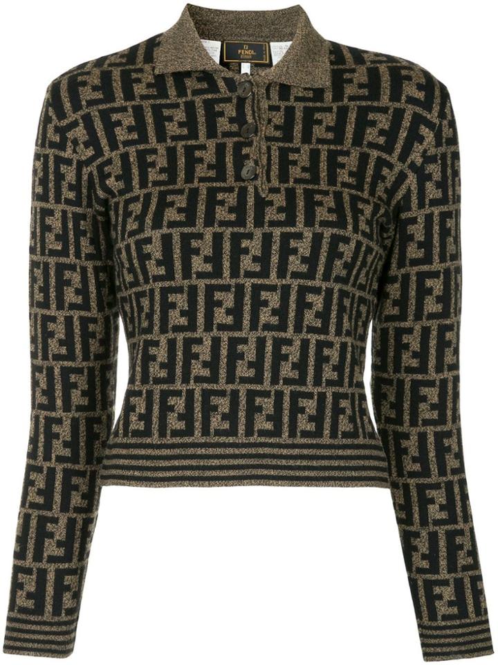 Fendi Vintage Zucca Pattern Jumper - Black
