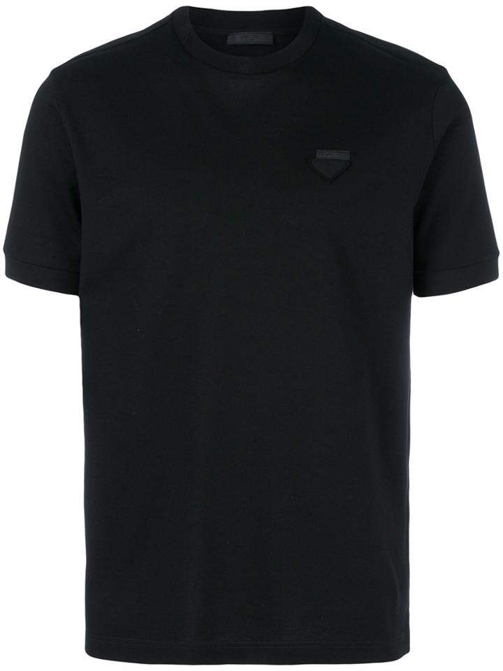 Prada Logo Patch T-shirt - Black