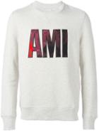 Ami Alexandre Mattiussi Big Ami Sweatshirt, Men's, Size: Large, Grey, Cotton