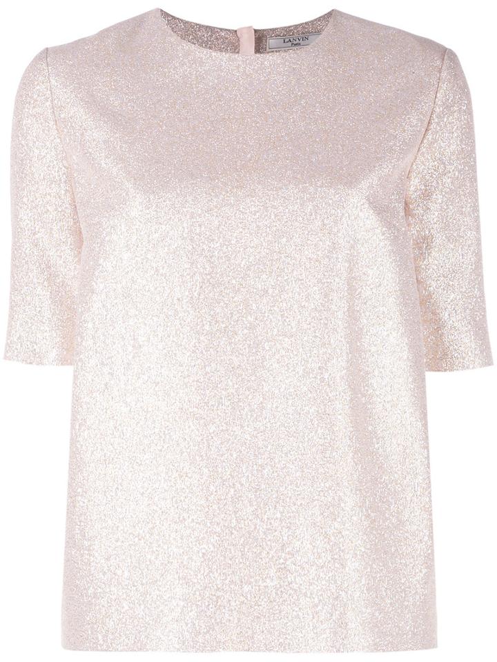 Lanvin Glitter T-shirt, Women's, Size: 36, Pink/purple, Silk/polyester