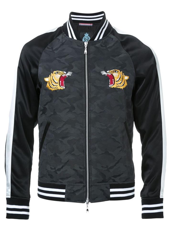 Guild Prime Tiger Embroidered Bomber Jacket