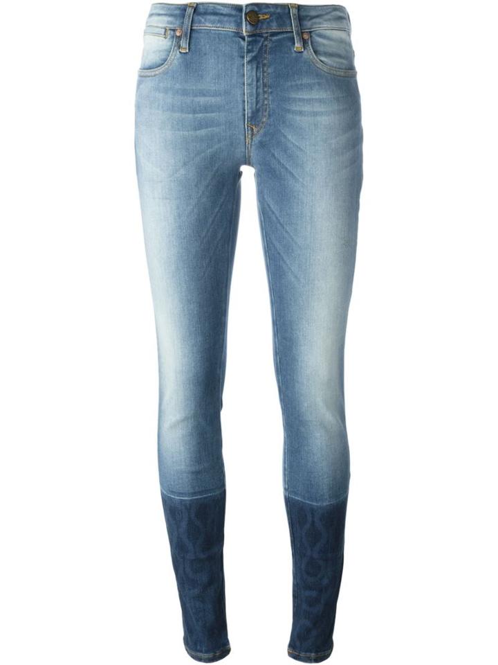 Vivienne Westwood Anglomania Panel Cuffed Jeans, Women's, Size: 27, Blue, Cotton/polyester/spandex/elastane