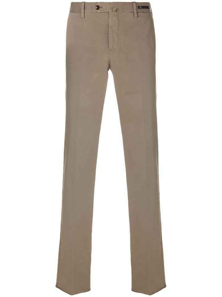 Pt01 Skinny Chino Trousers - Brown
