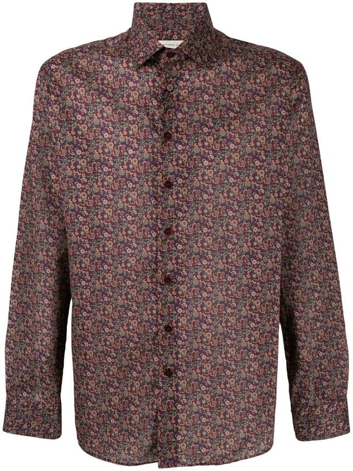 Etro Paisley Floral Print Shirt - Purple