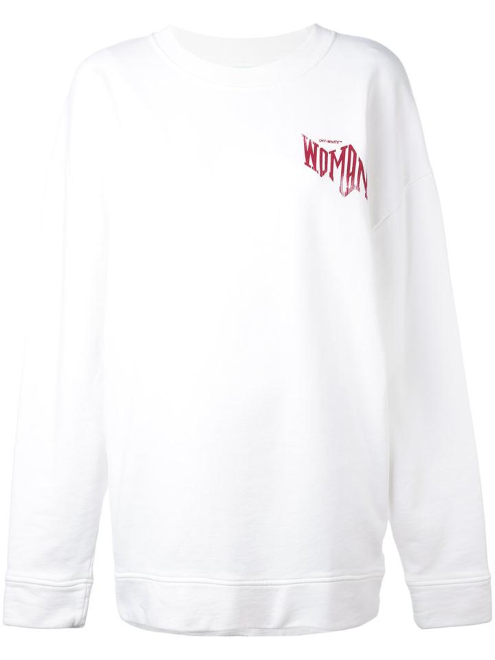 Off-white - Woman Print Sweatshirt - Women - Cotton - M, White, Cotton