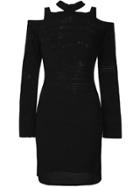 Roberto Cavalli Cold Shoulder Dress - Black