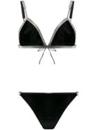 Oseree Embellished Bikini Set - Black