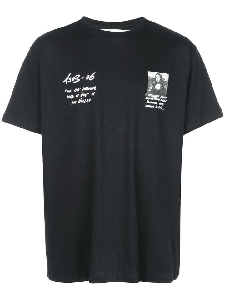 Off-white Monalisa Print T-shirt - Black