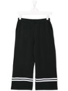 Douuod Kids Striped Straight Trousers - Black