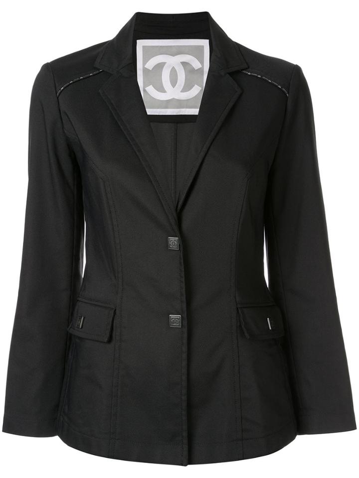 Chanel Pre-owned Chanel Cc Sports Line Long Sleeve Jacket - Blue