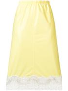 Calvin Klein 205w39nyc Lace Detail Skirt - Yellow & Orange