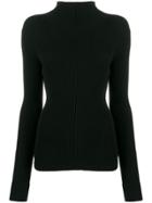 Mara Hoffman Funnel Neck Cable Knit Sweater - Black