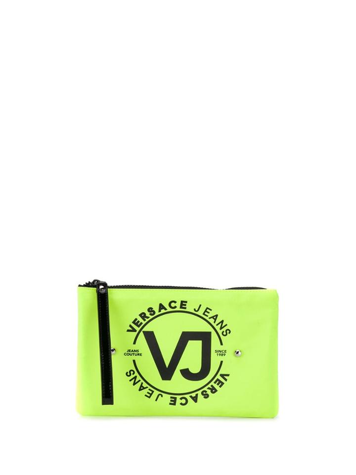 Versace Jeans Studded Logo Make-up Bag - Yellow