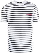 Karl Lagerfeld Striped Logo T-shirt - White