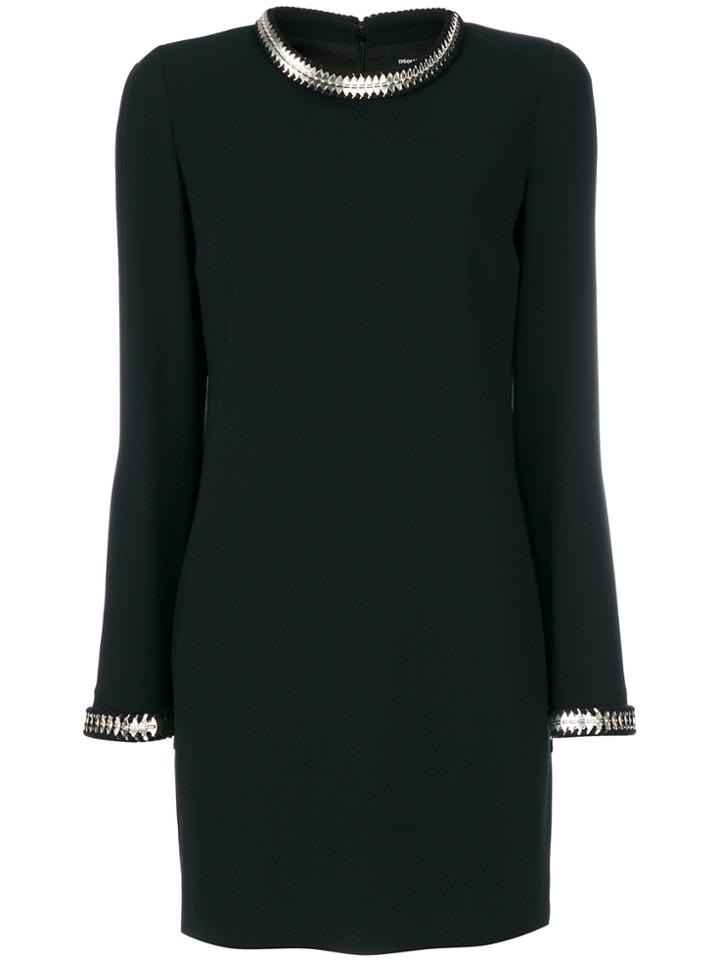 Dsquared2 Metallic Coin Embroidered Dress - Black
