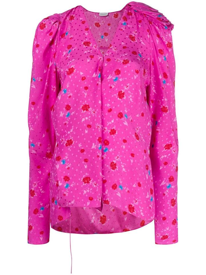 Magda Butrym Juliet Sleeve Blouse - Pink & Purple