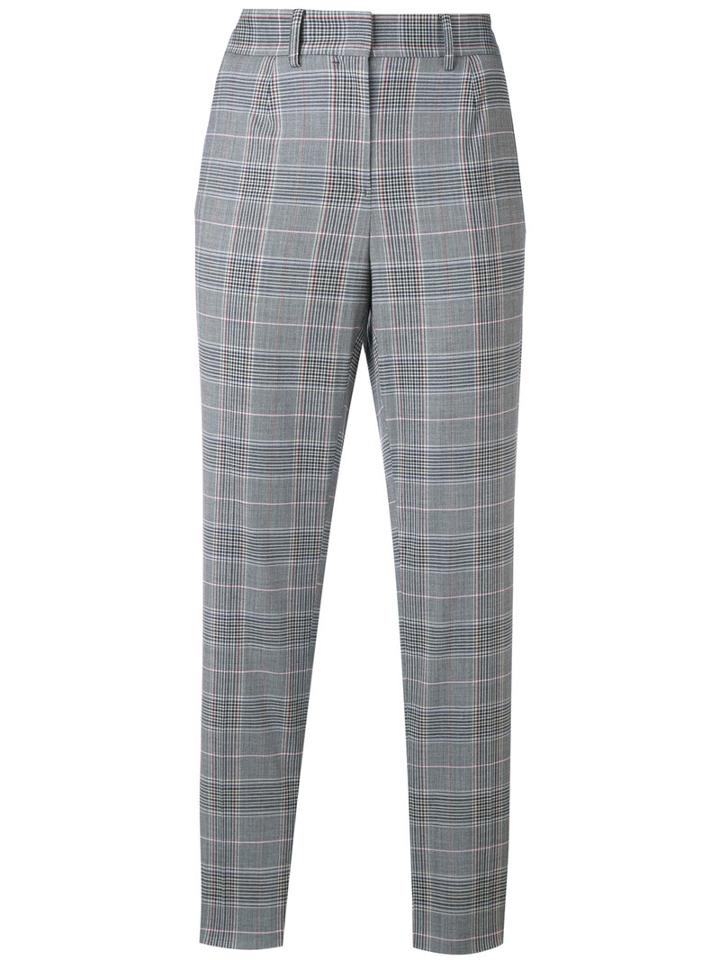 Salvatore Ferragamo - Classic Checked Trousers - Women - Spandex/elastane/viscose/virgin Wool - 40, Grey, Spandex/elastane/viscose/virgin Wool