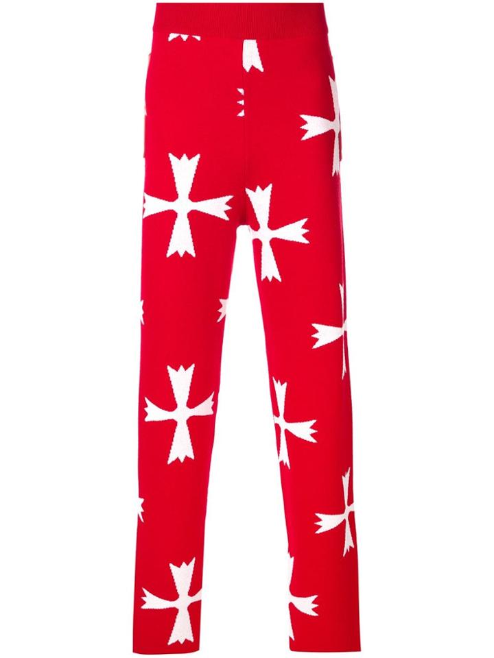 Riccardo Comi Logo Knit Track Trousers - Red