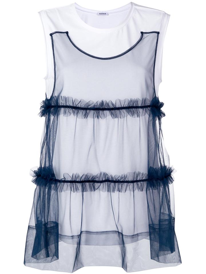 P.a.r.o.s.h. Layered Ruffle T-shirt - Blue