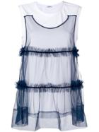 P.a.r.o.s.h. Layered Ruffle T-shirt - Blue