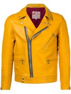 Addict Clothes Japan Vintage Style Biker Jacket - Yellow & Orange
