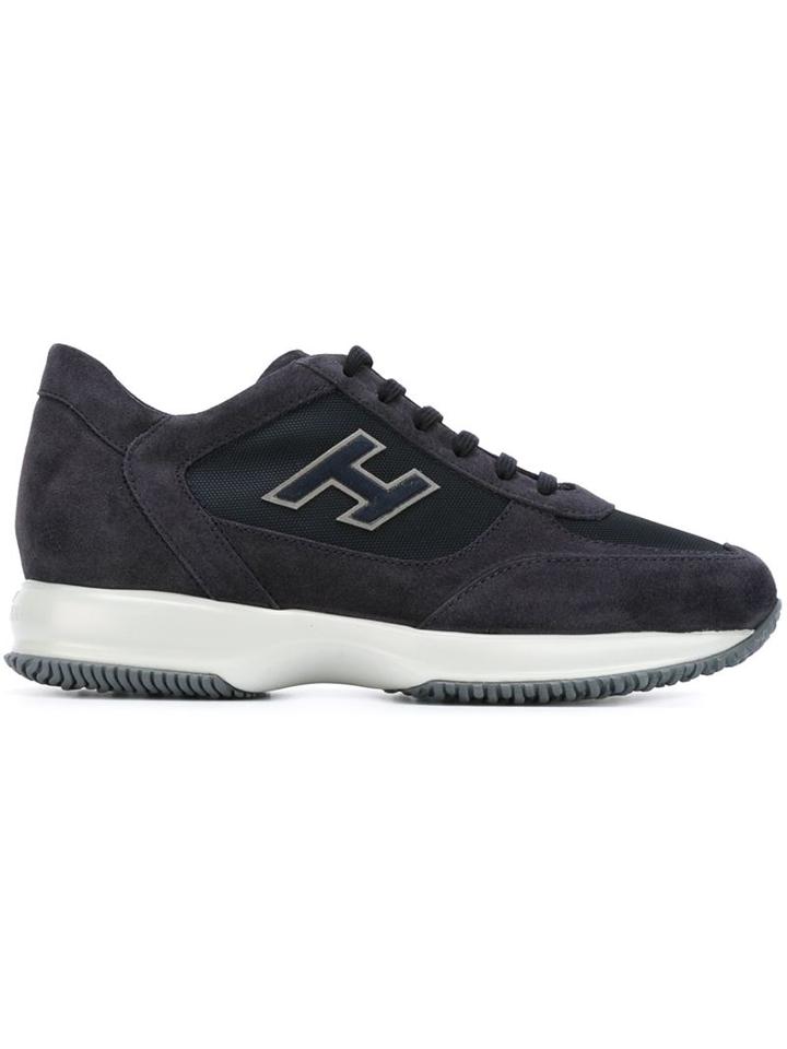 Hogan Panelled Sneakers, Men's, Size: 7, Blue, Rubber/suede/nylon