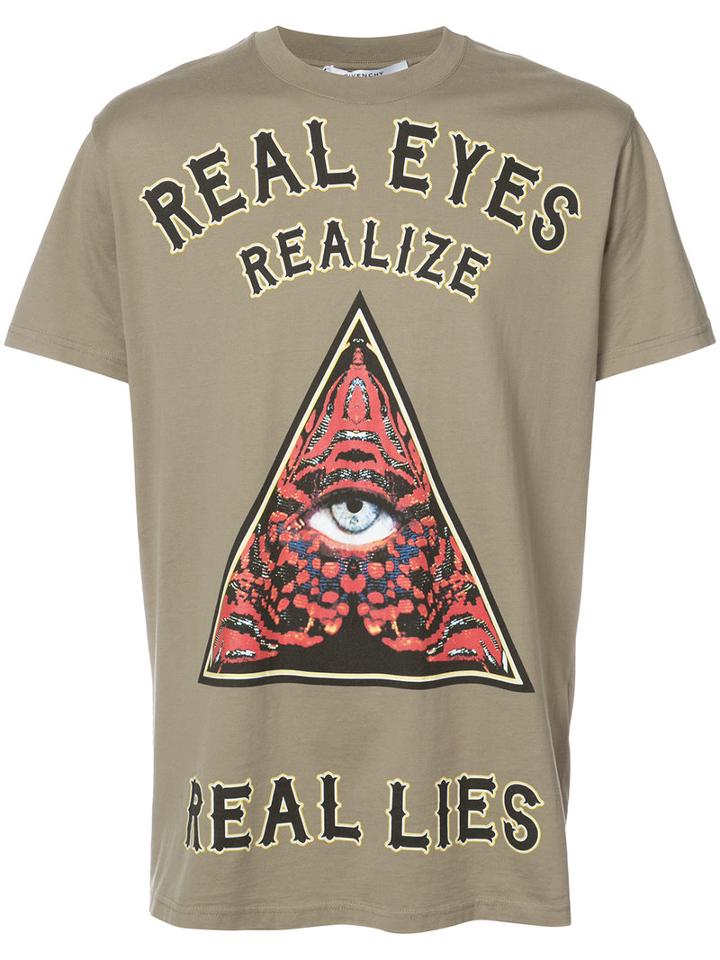 Givenchy - Cuban-fit Slogan Print T-shirt - Men - Cotton - Xl, Green, Cotton