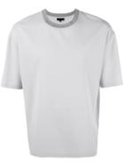 Lanvin Technical Gabardine T-shirt, Men's, Size: Xs, Grey, Virgin Wool/cotton