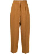 Rosetta Getty High Waist Cropped Trousers - Brown