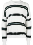 Ami Alexandre Mattiussi Striped Boxy Sweater - White