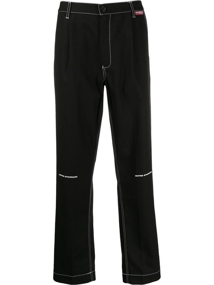 United Standard Contrast-stitch Trousers - Black