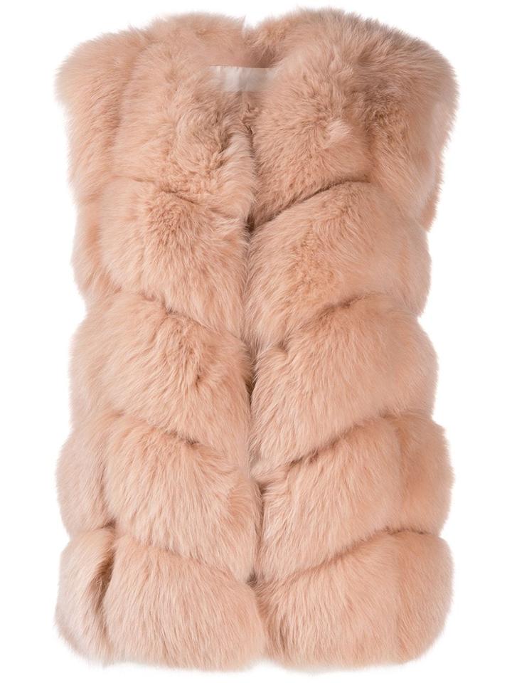 Yves Salomon Short Fur Gilet - Pink