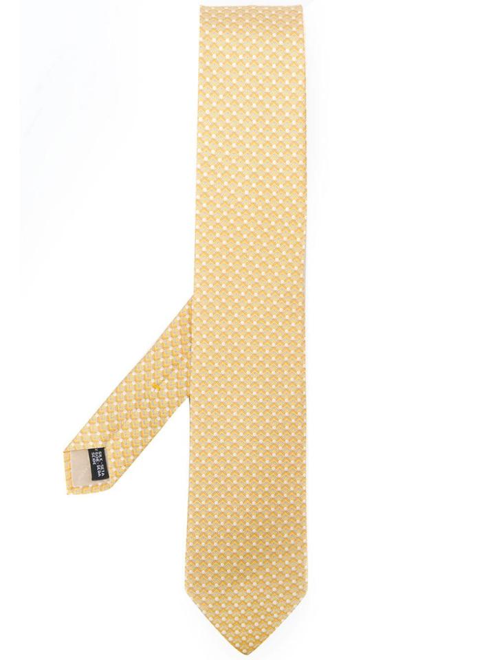 Salvatore Ferragamo Geometric Print Necktie - Yellow
