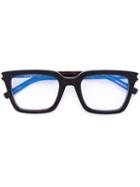 Saint Laurent - Thick Square Frame Glasses - Unisex - Acetate - One Size, Black, Acetate