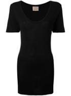 Laneus Plain T-shirt, Women's, Size: Medium, Black, Viscose/polyamide