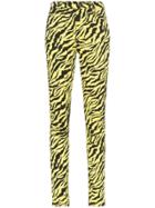 Gucci Tiger Stripe Cotton Blend Skinny Jeans - Yellow