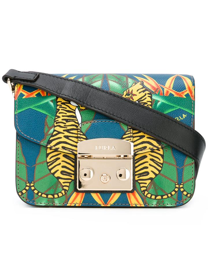 Furla Tiger Print Cross Body Bag, Women's, Calf Leather