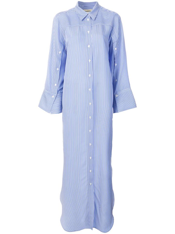 By Malene Birger Striped Oversized Shirt Dress - Blue