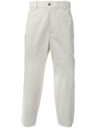 Julien David Cropped Pants, Men's, Size: Medium, White, Cotton/polyurethane