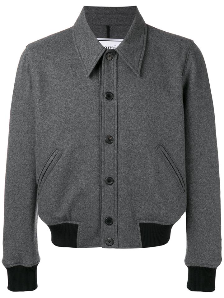 Ami Alexandre Mattiussi Jersey Jacket - Grey