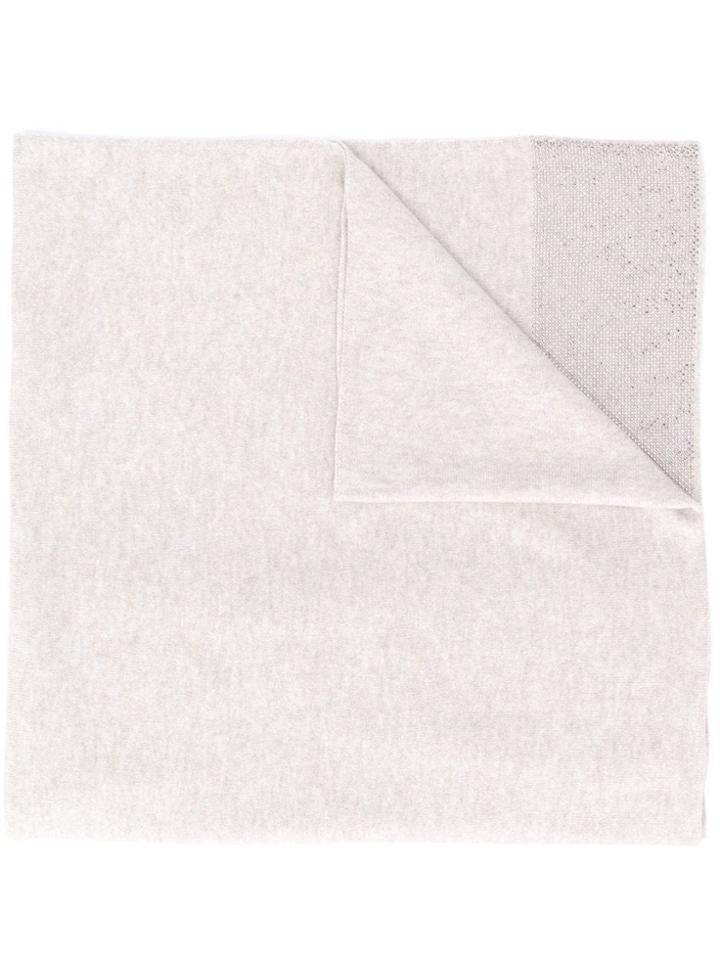 Fabiana Filippi Contrast Knitted Scarf - Neutrals