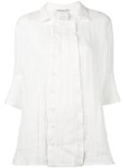 Cherevichkiotvichki - Double Button Shirt - Women - Linen/flax - S, White, Linen/flax